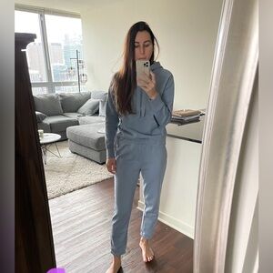 Banana Republic steel blue hoodie sweatshirt & jogger sweatpants set